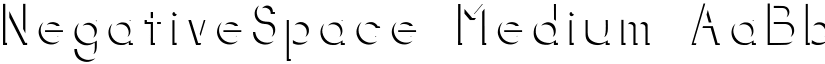 NegativeSpace Medium font