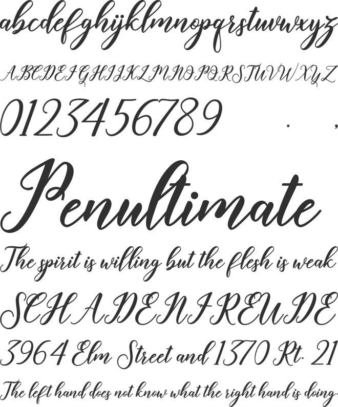 Geralyn font preview
