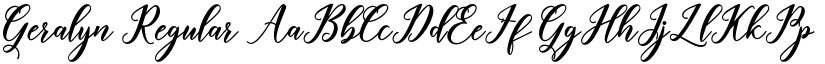 Geralyn Regular font
