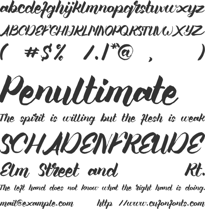 Angellife font preview