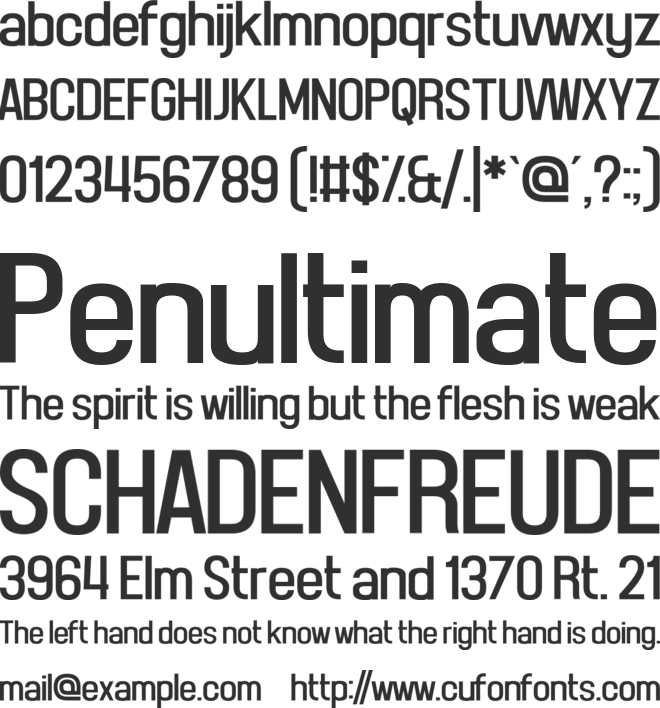 Front Page Supplement font preview