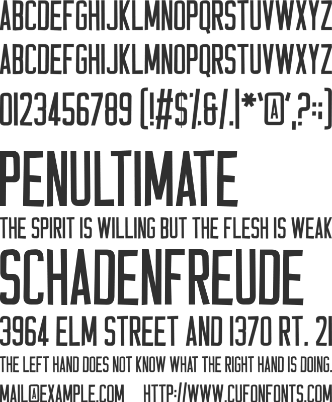 Casual Hardcore font preview