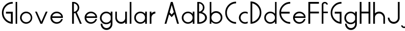 Glove Regular font