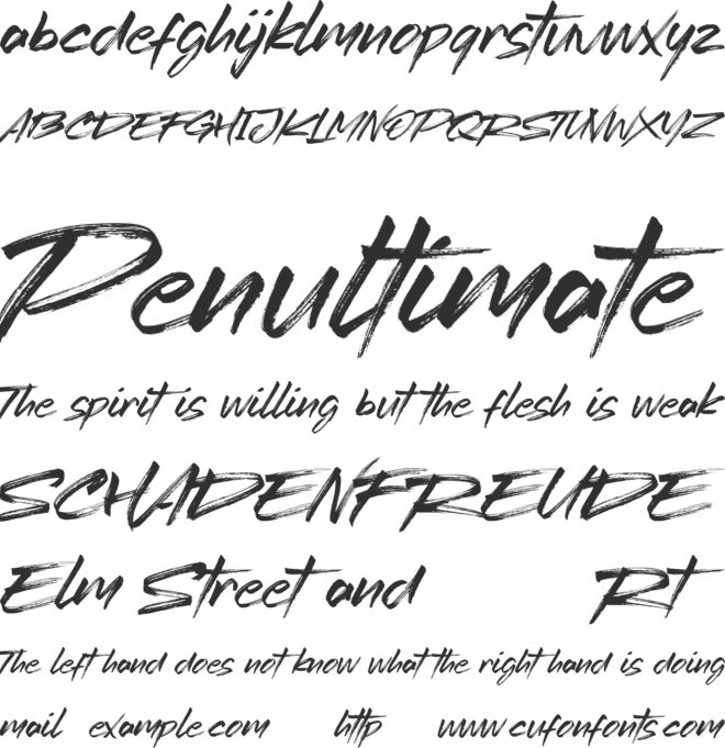 Redtowns font preview