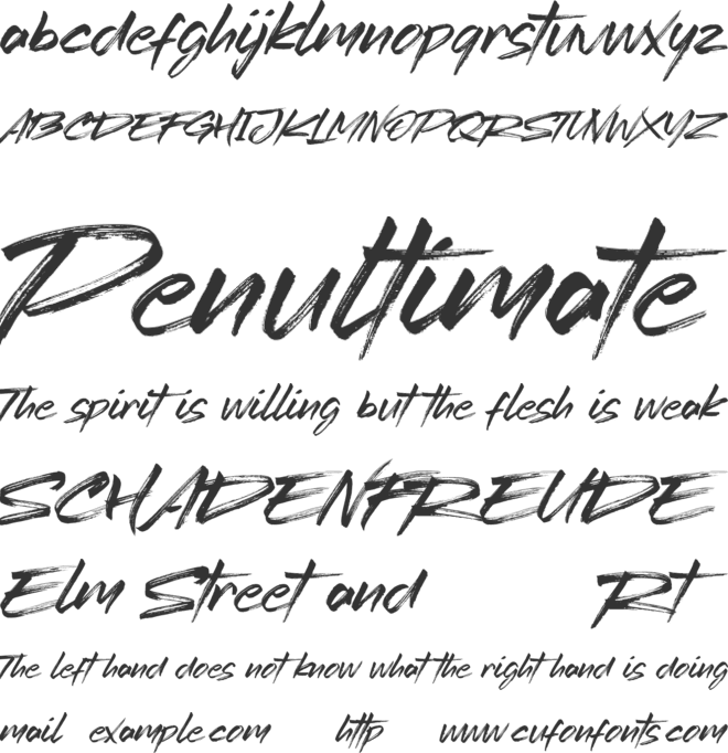 Redtowns font preview