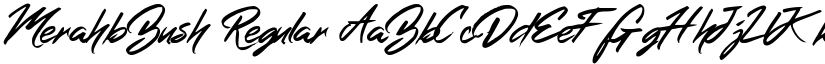 MerahbBush Regular font