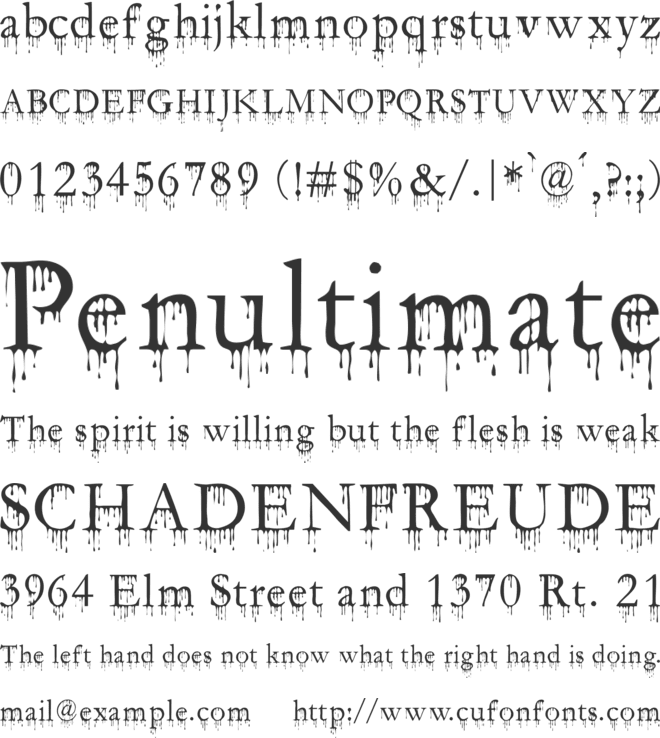 SF Gushing Meadow font preview