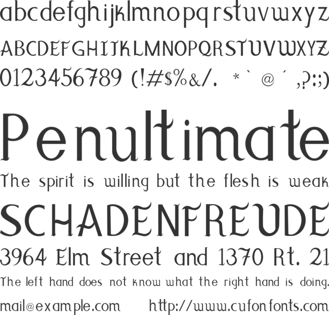 Ipanema Secco font preview