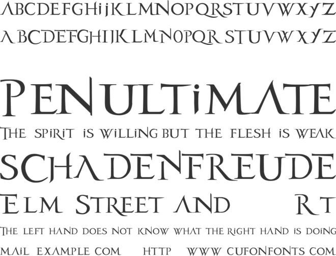 dreamsoftheatre font preview