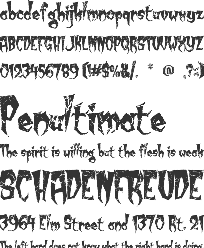 Kreepy Krawly font preview