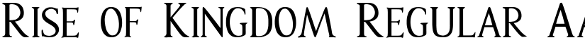 Rise of Kingdom Regular font