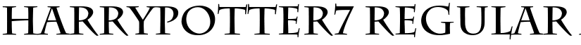 HarryPotter7 Regular font