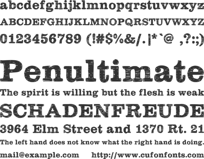 Plateaux font preview