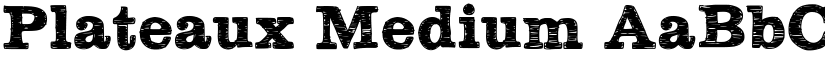 Plateaux Medium font