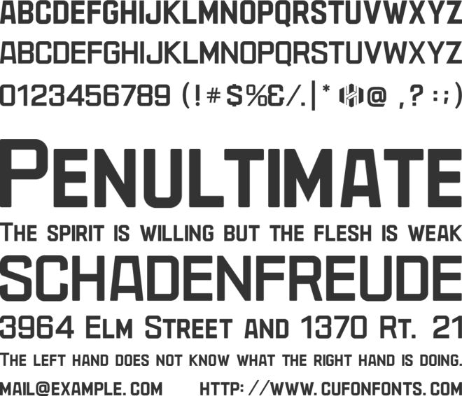 AzureoN font preview