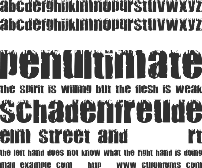 Mark font preview