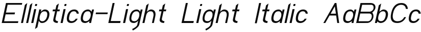 Elliptica-Light Light Italic font