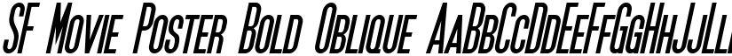 SF Movie Poster Bold Oblique font