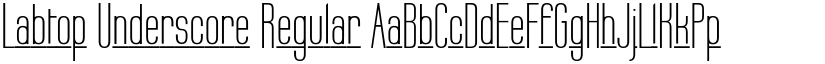 Labtop Underscore Regular font