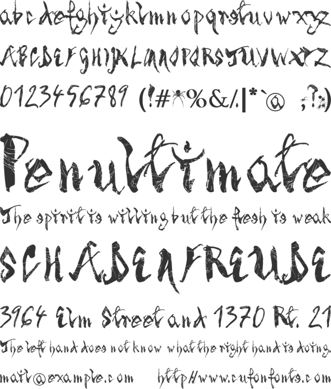 Spider Bite font preview