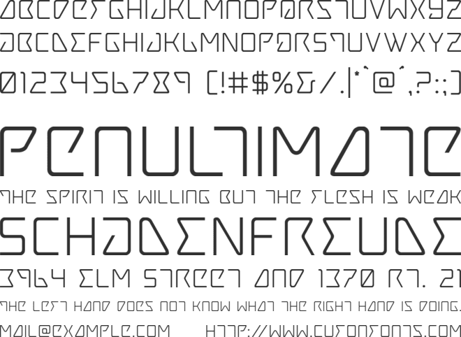 Tracer font preview