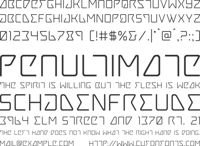 Tracer font preview