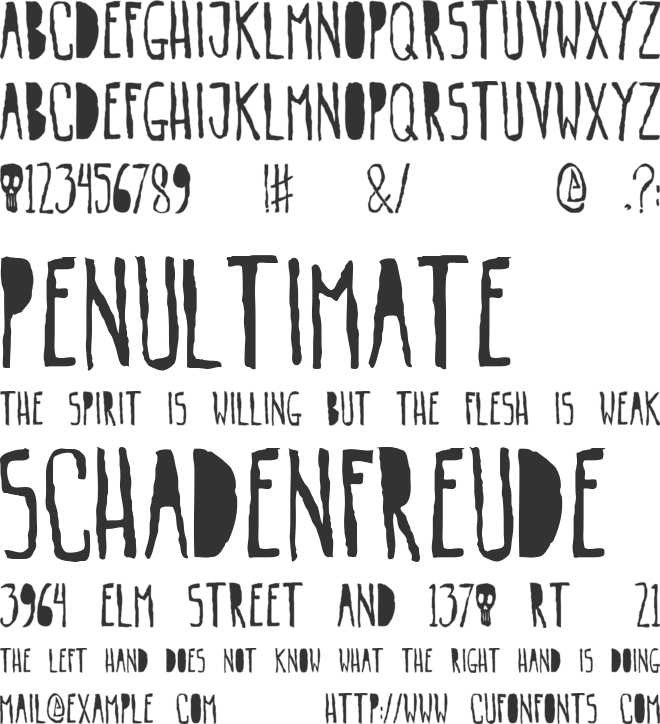 Gogozombie font preview
