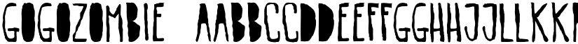 gogozombie font