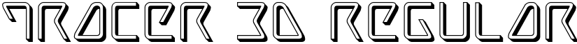 Tracer 3D Regular font
