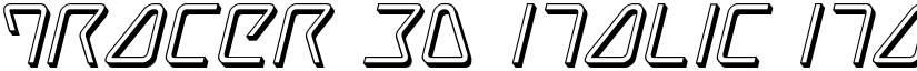 Tracer 3D Italic Italic font
