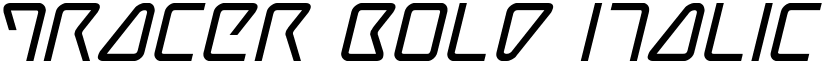 Tracer Bold Italic Bold Italic font