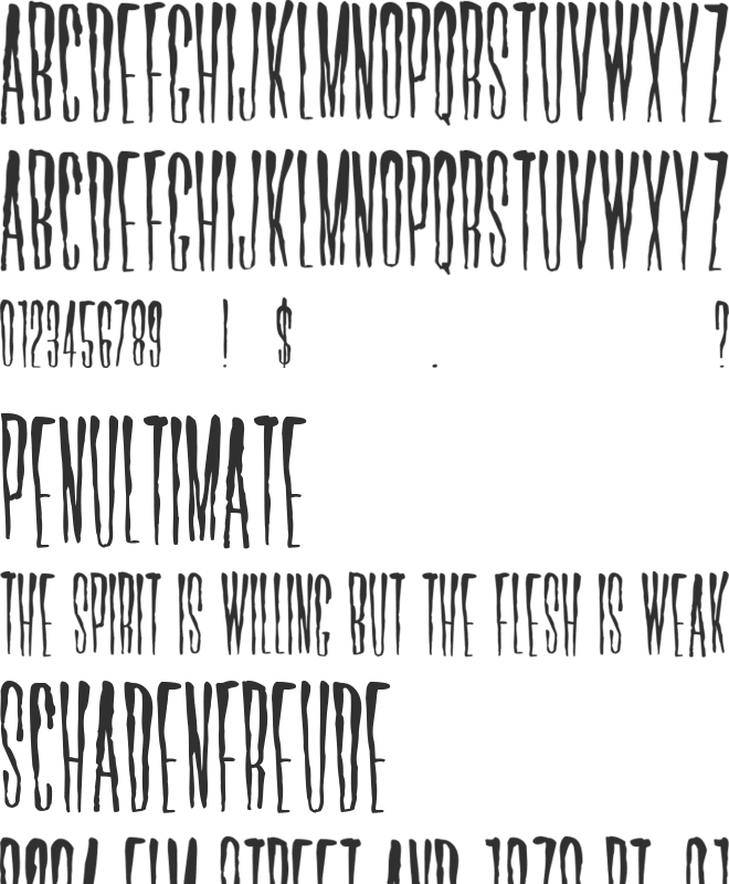 Horror Hotel font preview