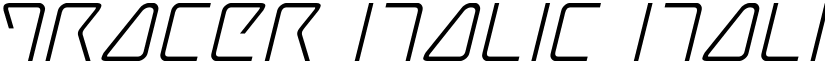 Tracer Italic Italic font