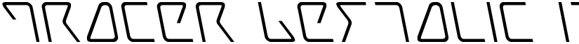 Tracer Leftalic Italic font