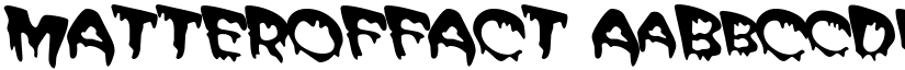 MATTEROFFACT font