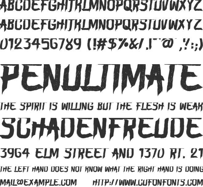 BLAME font preview