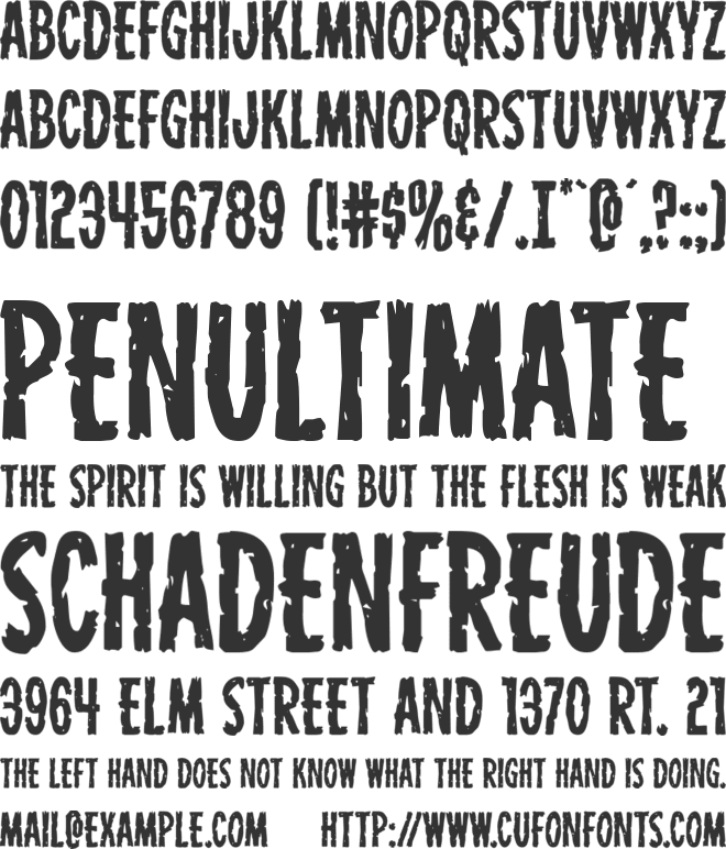 Carnival Corpse font preview