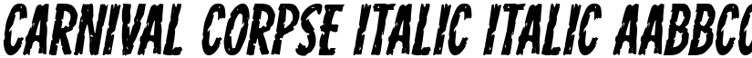 Carnival Corpse Italic Italic font