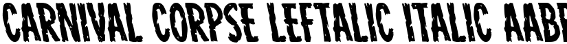 Carnival Corpse Leftalic Italic font