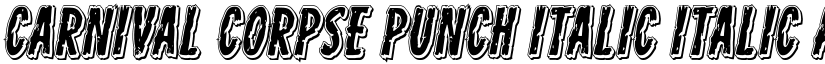 Carnival Corpse Punch Italic Italic font