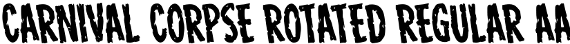 Carnival Corpse Rotated Regular font