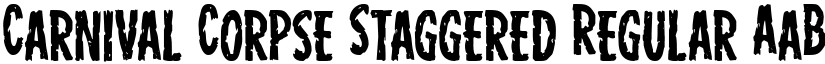 Carnival Corpse Staggered Regular font