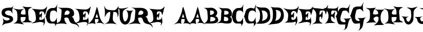 SheCreature font
