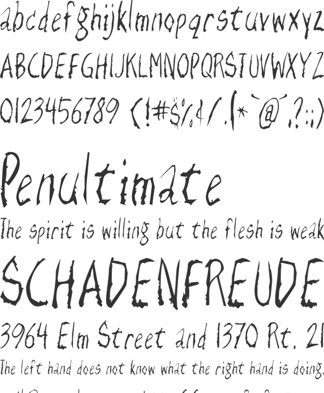 Razor Keen font preview