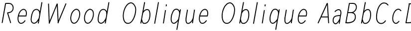 RedWood Oblique Oblique font