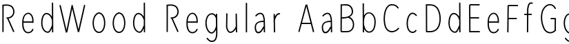 RedWood Regular font