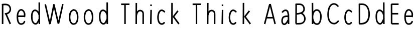 RedWood Thick Thick font