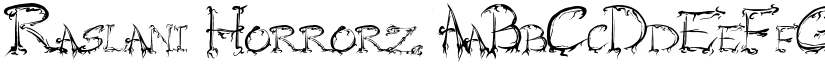 Raslani Horrorz font