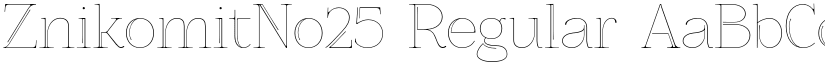 ZnikomitNo25 Regular font