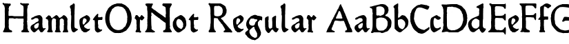 HamletOrNot Regular font